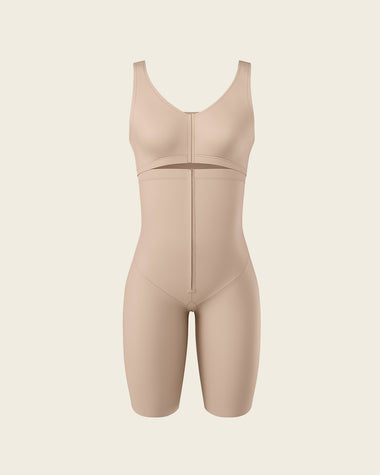 SBYOJLPB Women's Shapewear Women Plus Full Body Suit U-Neck Vest Zipper  Surgeries Lace Stitching Compression Garment Shapewear Bodysuit Beige  14(XXXL)