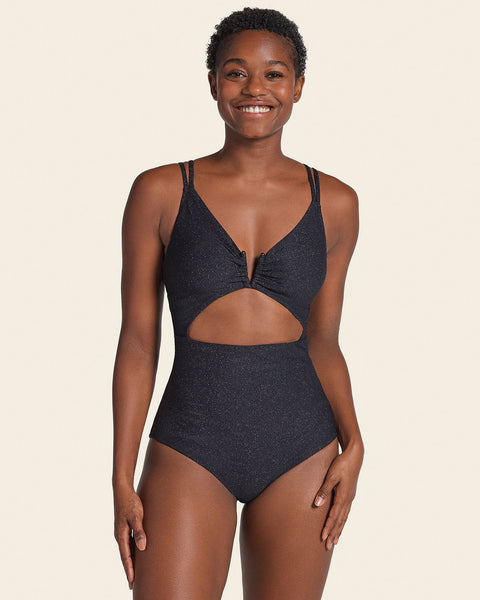 BODY I.D. Bathing suit, One piece swimsuit with built in bra and open back