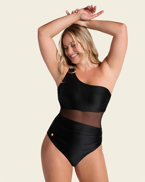 Radiant One-Shoulder One-Piece Shaping Swimsuit#color_700-black