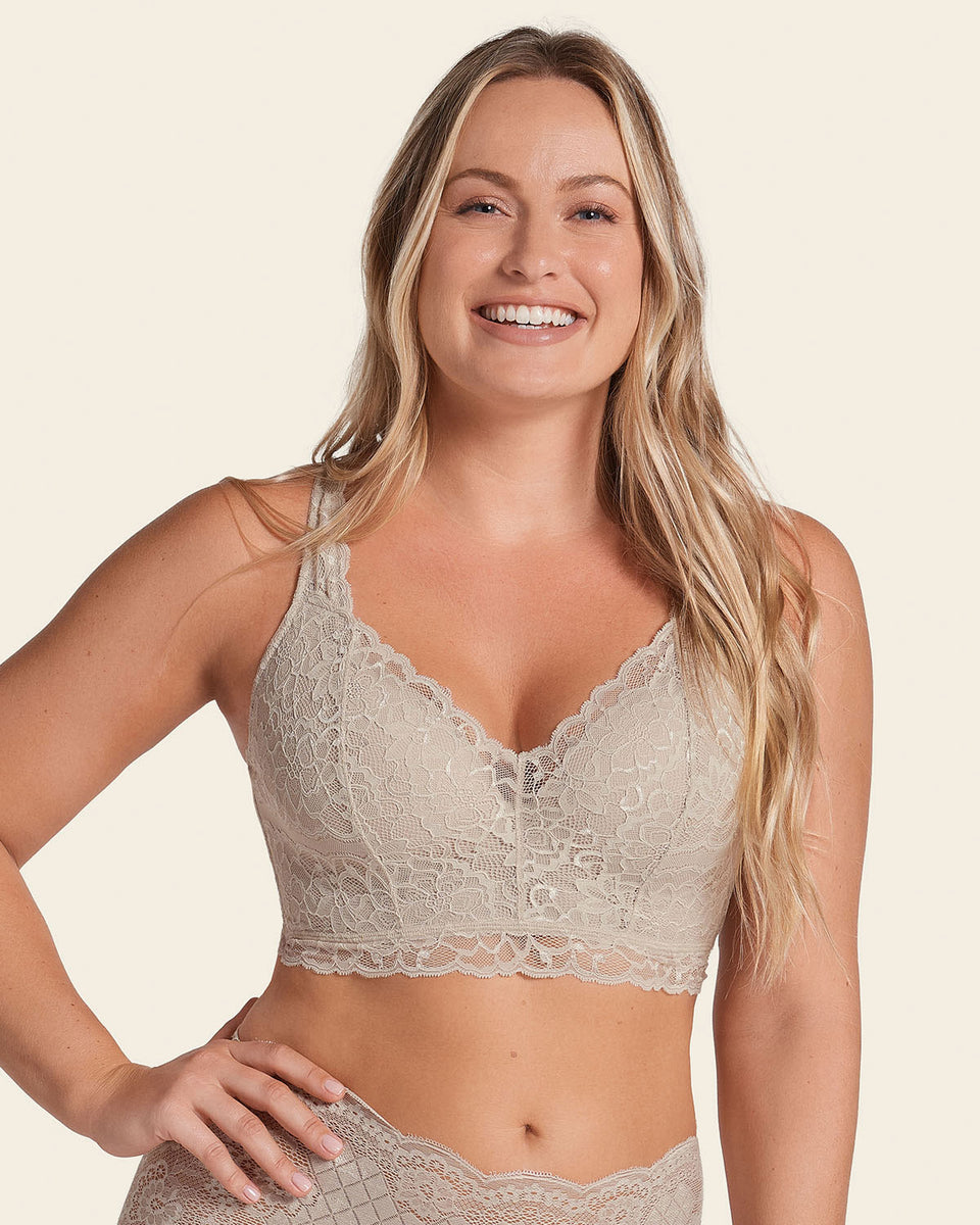 Luxe lace underwire smoothing bustier