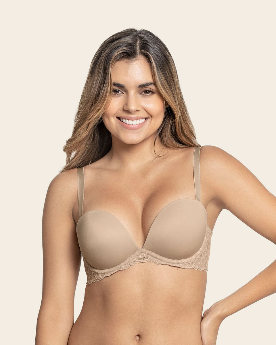 The 3d bra: triple push-up plunge bra