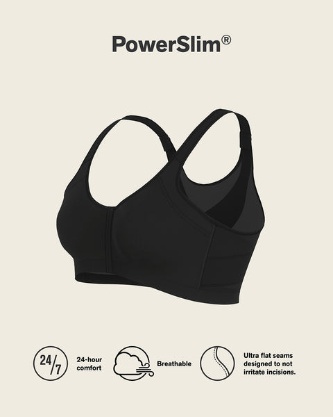 Stage 1 post-surgical wireless bra with front closure#color_700-black