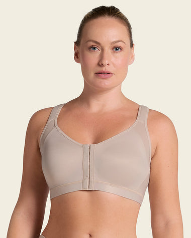 Stage 1 post-surgical wireless bra with front closure#color_802-nude