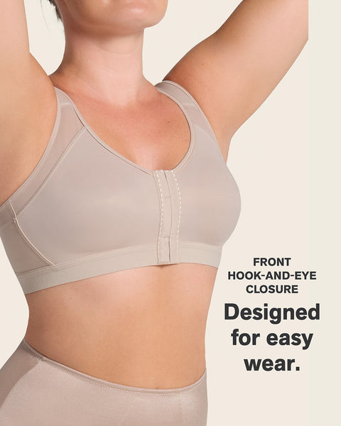 Stage 1 post-surgical wireless bra with front closure#