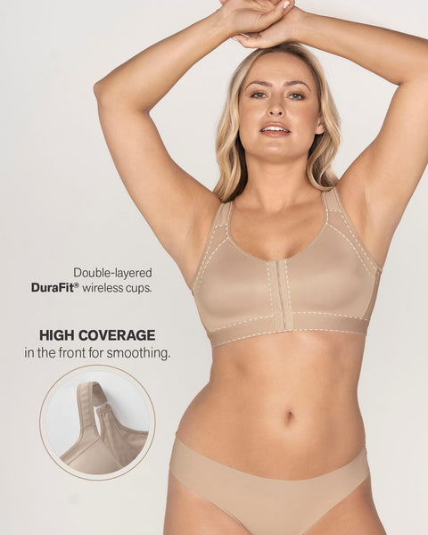 DLZMO Hatmeo Posture Correcting Bra, Posture Correction Wireless Bra for  Women, Seamless Mesh Back Smoothing Bra, Apricot, Large : :  Clothing, Shoes & Accessories