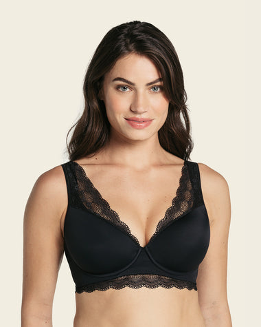 Leonisa high Neck Crop top lace Bralettes for Women Black : :  Clothing, Shoes & Accessories