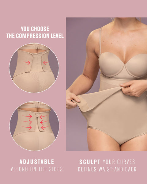 Firm Compression Adjustable Velcro Belly Wrap Postpartum Panty– Curvypower