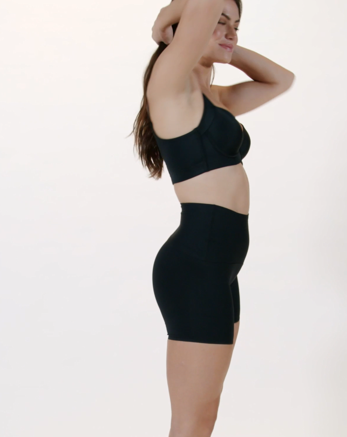 Leonisa Extra High-Waisted Moderate Shaper Short in Black - Busted
