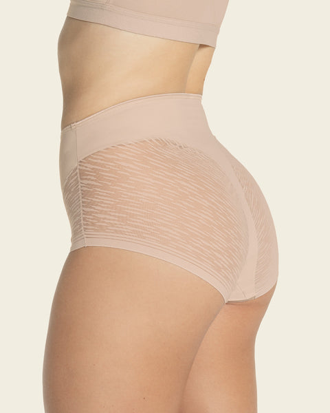 Buy Black/Nude High Waist Lace Tummy Control Light Shaping