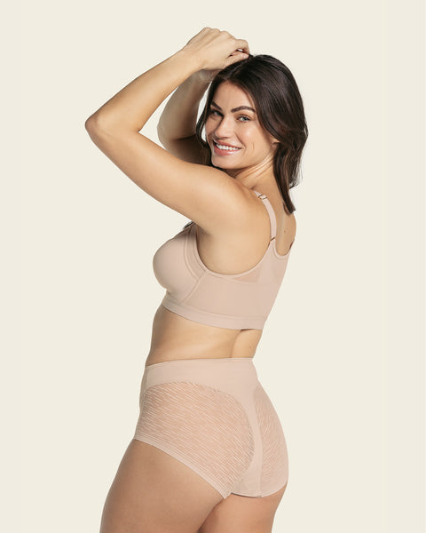 Leonisa Lace Stripe Undetectable Classic Shaper Panty - Busted Bra Shop
