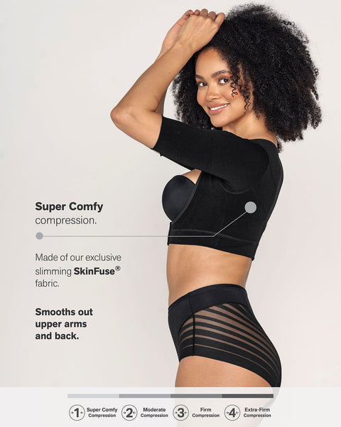 Women's Seamless Arm Shaper Slim Upper Sleeves Top Body Shaper Compression  Vest Corrector