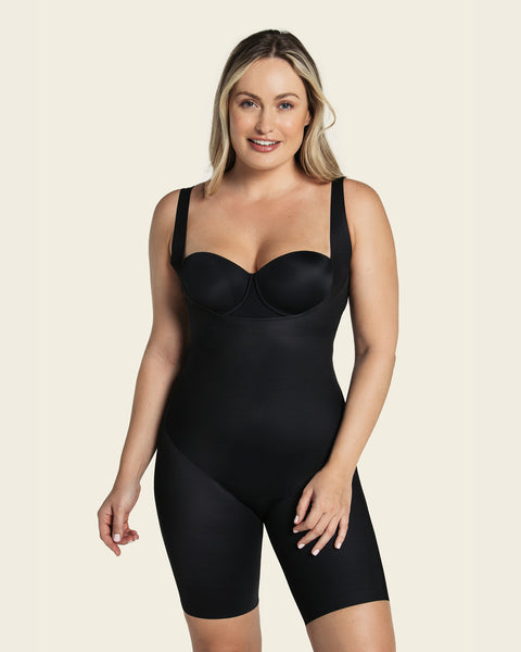 Model No.1625 Body shaper with sleeves, half Leg and derriere