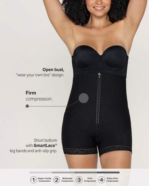 Leonisa Open Bust Seamless Full Shapewear- Tummy Control Bodysuit For Women