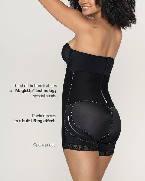 Strapless Power Tummy Trimmer Compression Shaper- Leonisa Nude - Black - :  : Fashion