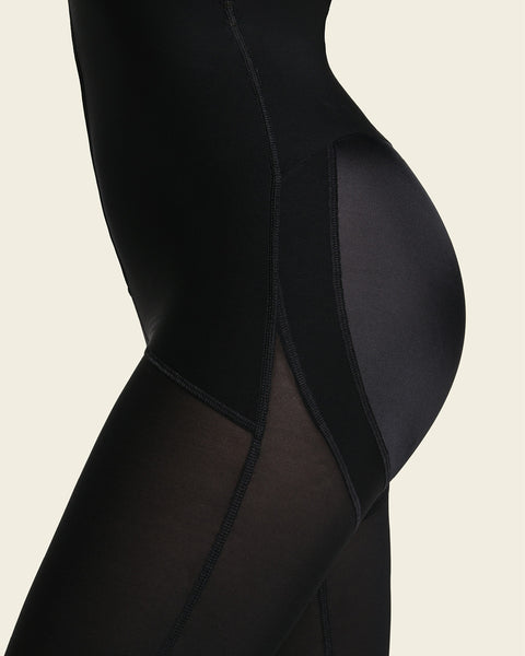 Express Leonisa Mid-Calf Sculpting Body Shapewear Black Women's XL