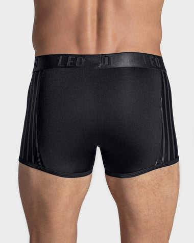 LEO Men's Long Leg Boxer Brief (033310)- Red - Breakout Bras
