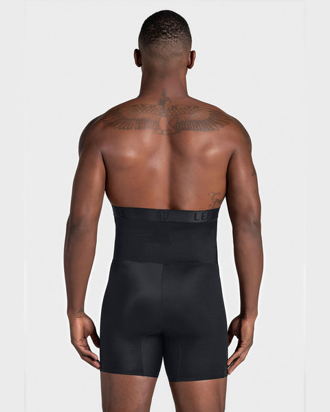 Leo By Leonisa Black Body Shaper Boxer High Waist Compression Men Size XL  NWT