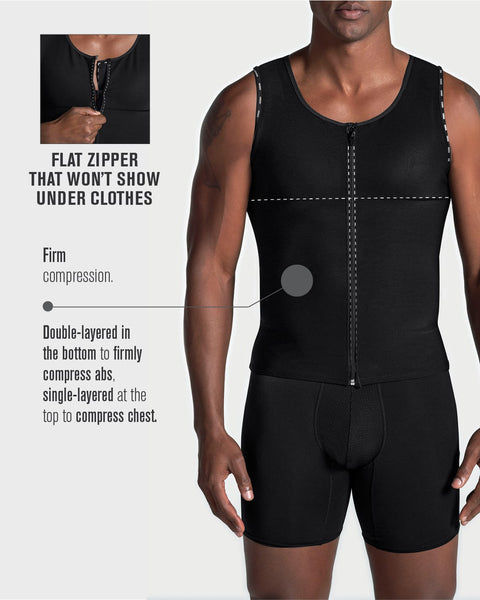 Diva Fit mens Control Vest Shapewear Top, Black, X-Small US : :  Clothing, Shoes & Accessories