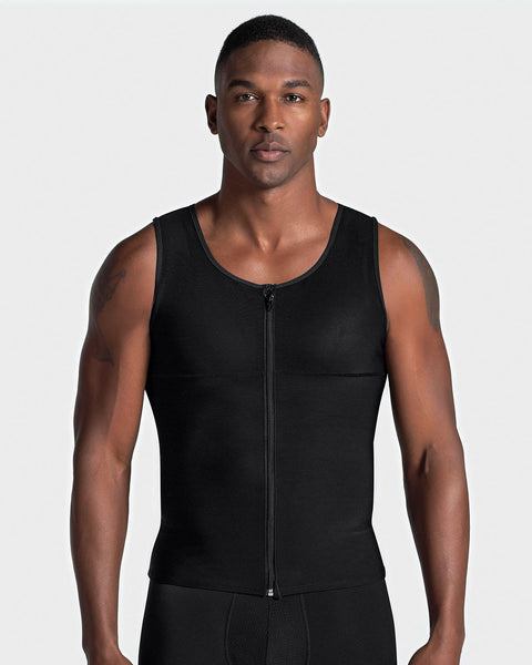Slim n Lift Body Shaper Vest for Men (Black / White)