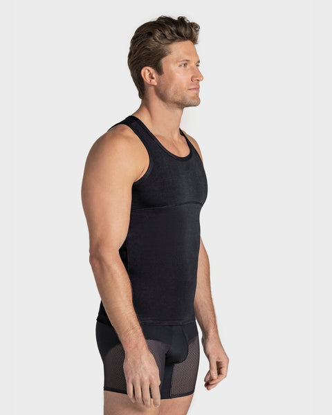 LEO Moderate Compression Shirt for Men - Slimming Tank Tops Undershirt  Black at  Men's Clothing store