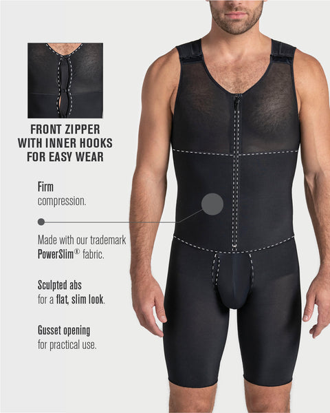 Men's Shapewear Bodysuit Full Body Shaper Compression Slimming Suit  Breathable
