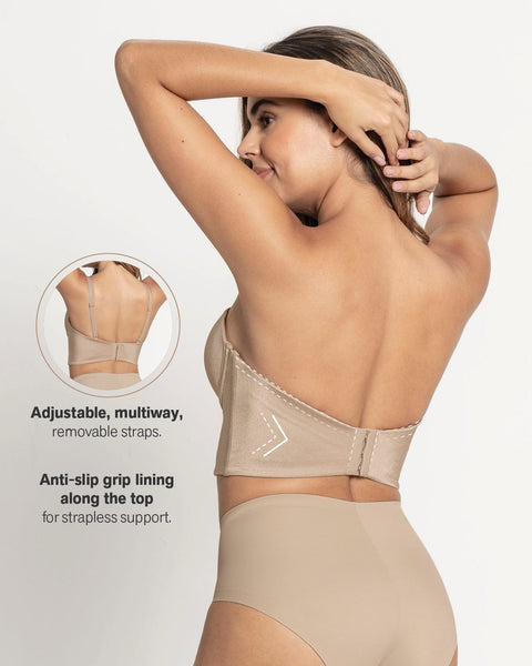 Awant Strapless Sticky Bra (US, Cup Band, A, Beige) at