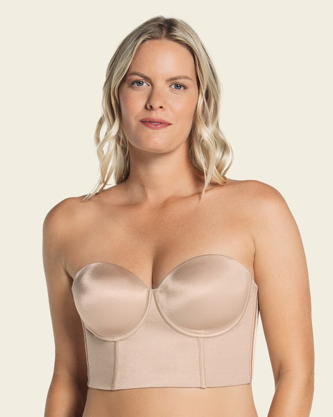Leonisa Strapless Contouring Bustier Bras for Women Beige at  Women's  Clothing store